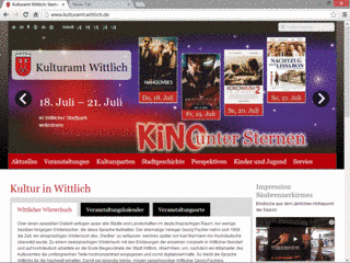 Screenshot der Website der Verbandsgemeinde Thalfang
