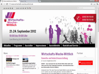Screenshot der Website der Wirtschafts-Woche-Wittlich